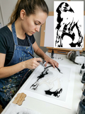Warrior woman Airbrush art stencil available in 7 sizes Mylar ships worldwide.