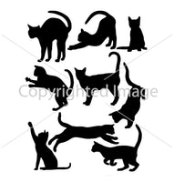 Cats playing Airbrush art stencil Available in 2 sizes Mylar ships worldwide