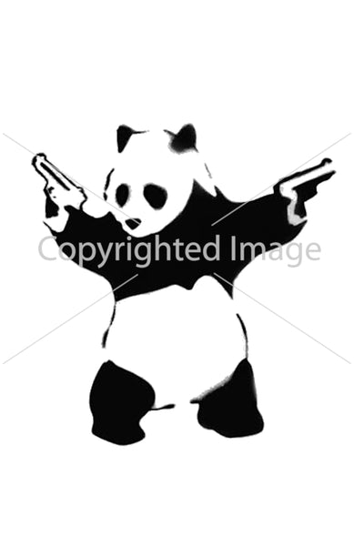 Panda Airbrush art stencil available in 2 sizes Mylar ships worldwide