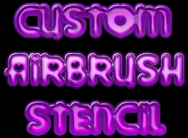 Custom Airbrush art stencil Cut to your design A4 size Mylar ships worldwide.