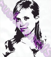 Girl 2 Airbrush art stencil available in 2 sizes Mylar ships worldwide.