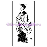 Geisha Airbrush art stencil 2 sizes available Mylar ships worldwide.