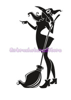 Witch (B) Airbrush art stencil 2 sizes available Mylar ships worldwide.