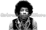Three layer Jimi Hendrix Airbrush art stencil set clear Mylar ships worldwide.