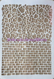 Stonework Airbrush art stencil Mylar ships worldwide.
