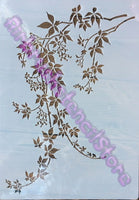 Vine Airbrush art stencil available in 2 sizes Mylar ships worldwide.