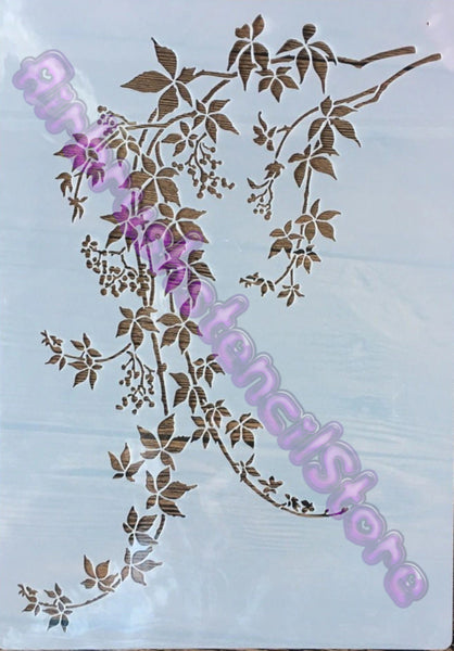 Vine Airbrush art stencil available in 2 sizes Mylar ships worldwide.