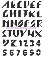Alphabet stencil Airbrush art stencil available in 2 sizes Mylar ships worldwide.