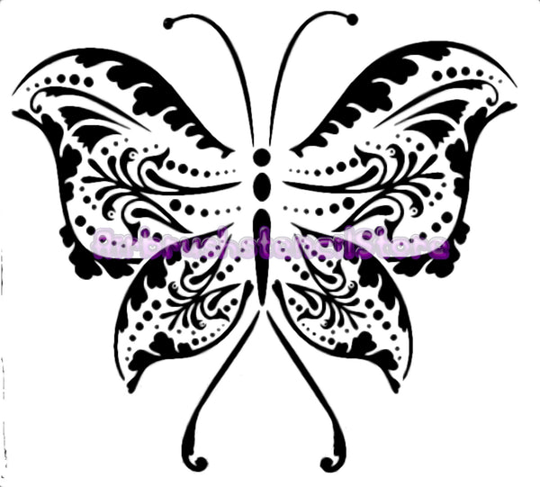Butterfly Airbrush art stencil available in 2 sizes Mylar ships worldwide.
