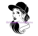 Hot girl Airbrush art stencil available in 2 sizes Mylar ships worldwide.