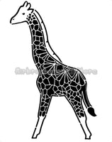 Giraffe Airbrush art stencil available in 2 sizes Mylar ships worldwide.