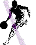 Basketballer Airbrush art stencil Mylar ships worldwide.