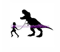 Walking T-rex Airbrush art stencil available in 2 sizes Mylar ships worldwide.