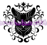 Cat folk Art Airbrush art stencil available in 2 sizes Mylar ships worldwide.