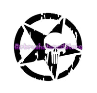 Punisher Airbrush art stencil available in 2 sizes Mylar ships worldwide.