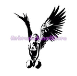 Angel Airbrush art stencil available in 2 sizes Mylar ships worldwide.